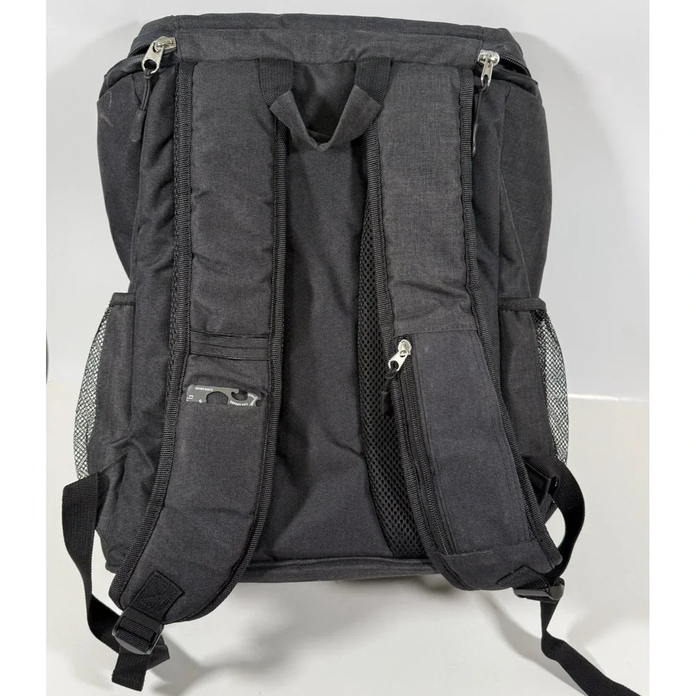 SEEHONOR Insulated Cooler Backpack Large Gray Neon Green Hiking Picnic